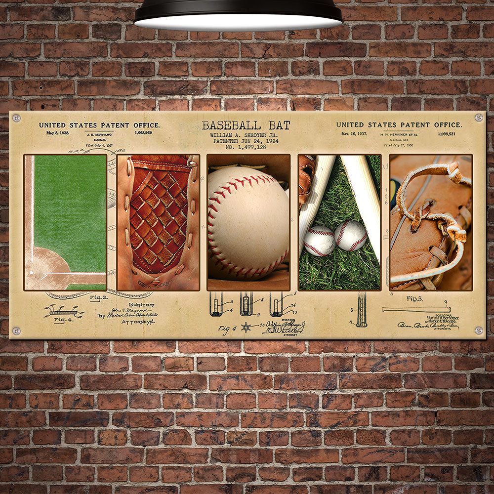 Customizable Metal Wall Art for Baseball Fans - Personalized Name Design Metal Signs PopCulturePrints