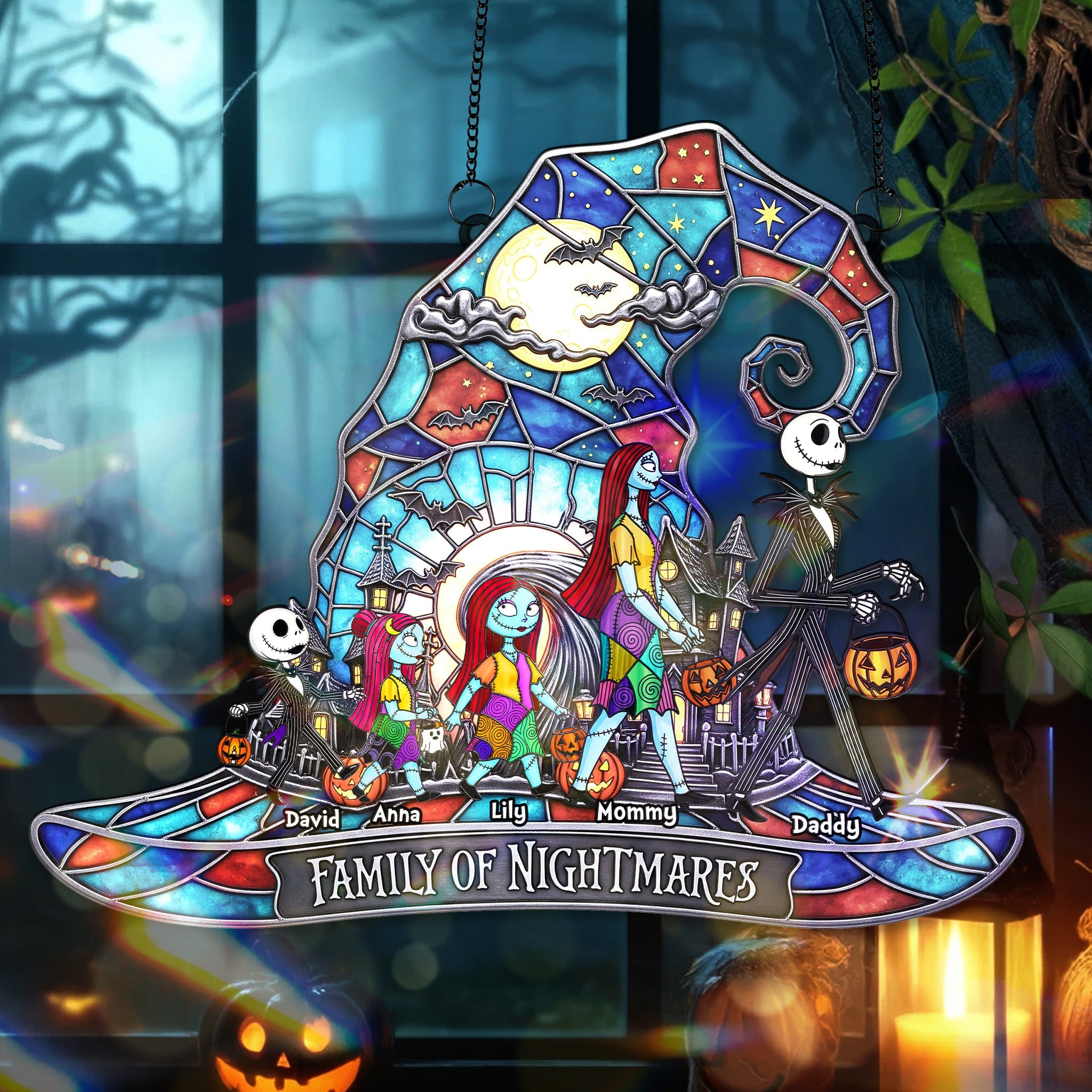 Family Of Nightmares Suncatcher Ornament - A Personalized Gift for Your Loved Ones Ornament PopCulturePrints