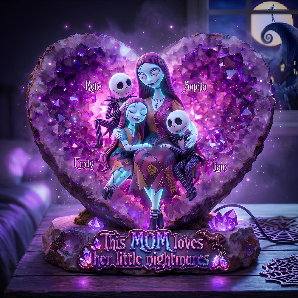 This MOM loves her little nightmares - Dark Fantasy Mom & Kids Light Box - Personalized Gift for Mom, Grandma, and Kids Light Box PopCulturePrints