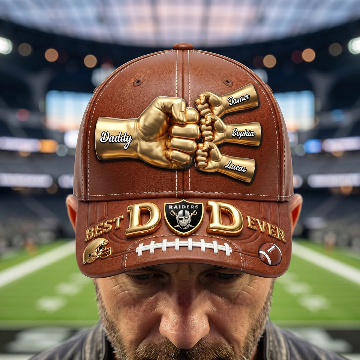 Best Dad Ever - Personalized Sporty Cap for Dad, Grandpa & More Caps PopCulturePrints