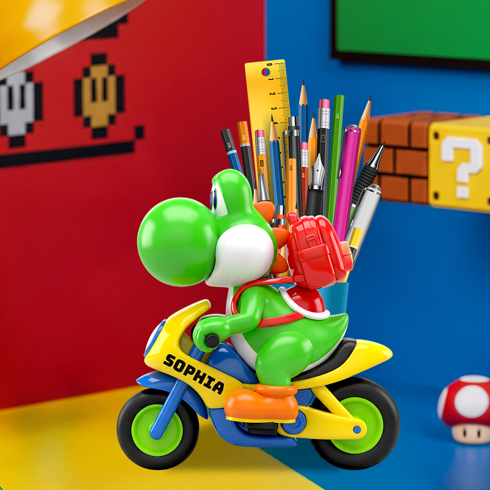 "Ride into Creativity!" - Racing Wooden Pen Holder - Personalized Gift for Kids Pen Holder PopCulturePrints