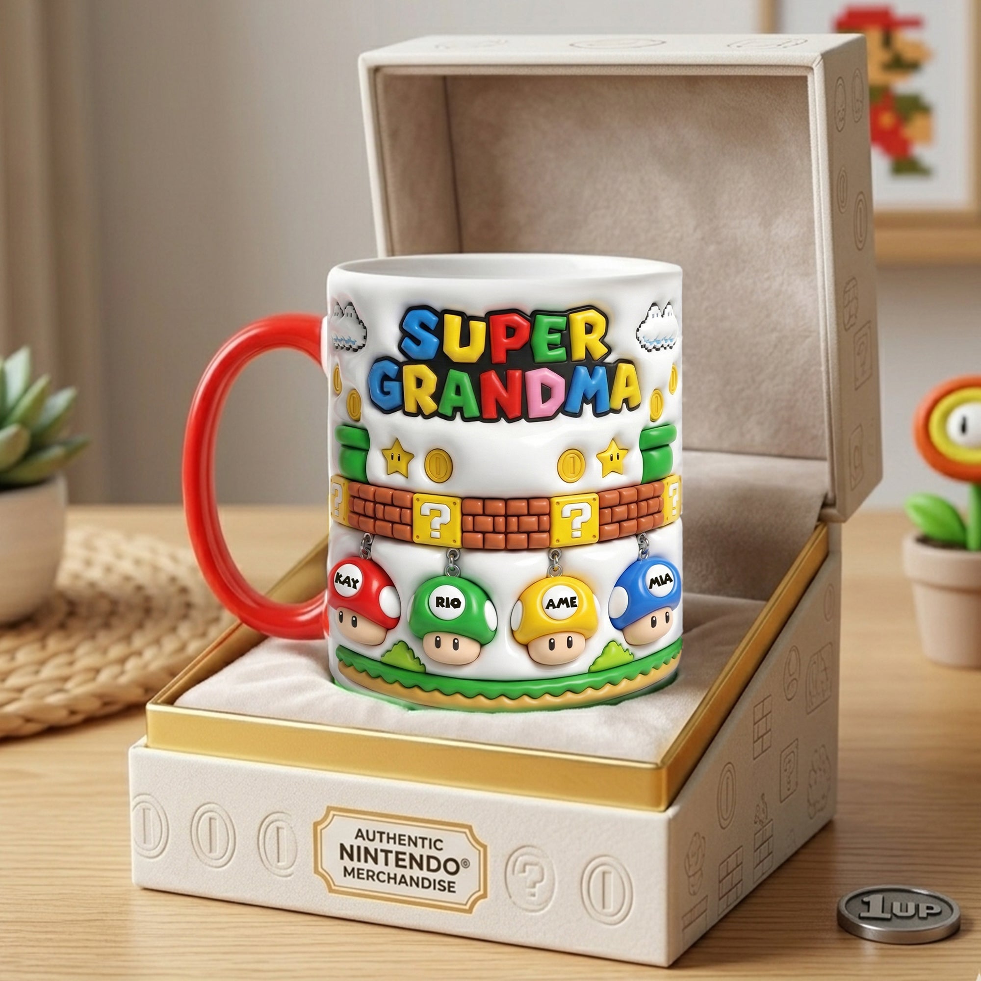 “Super Mom: The Hero of Every Game!” - Personalized Coffee Mug for Moms & Kids - Perfect Mother's Day Gift Coffee Mug PopCulturePrints