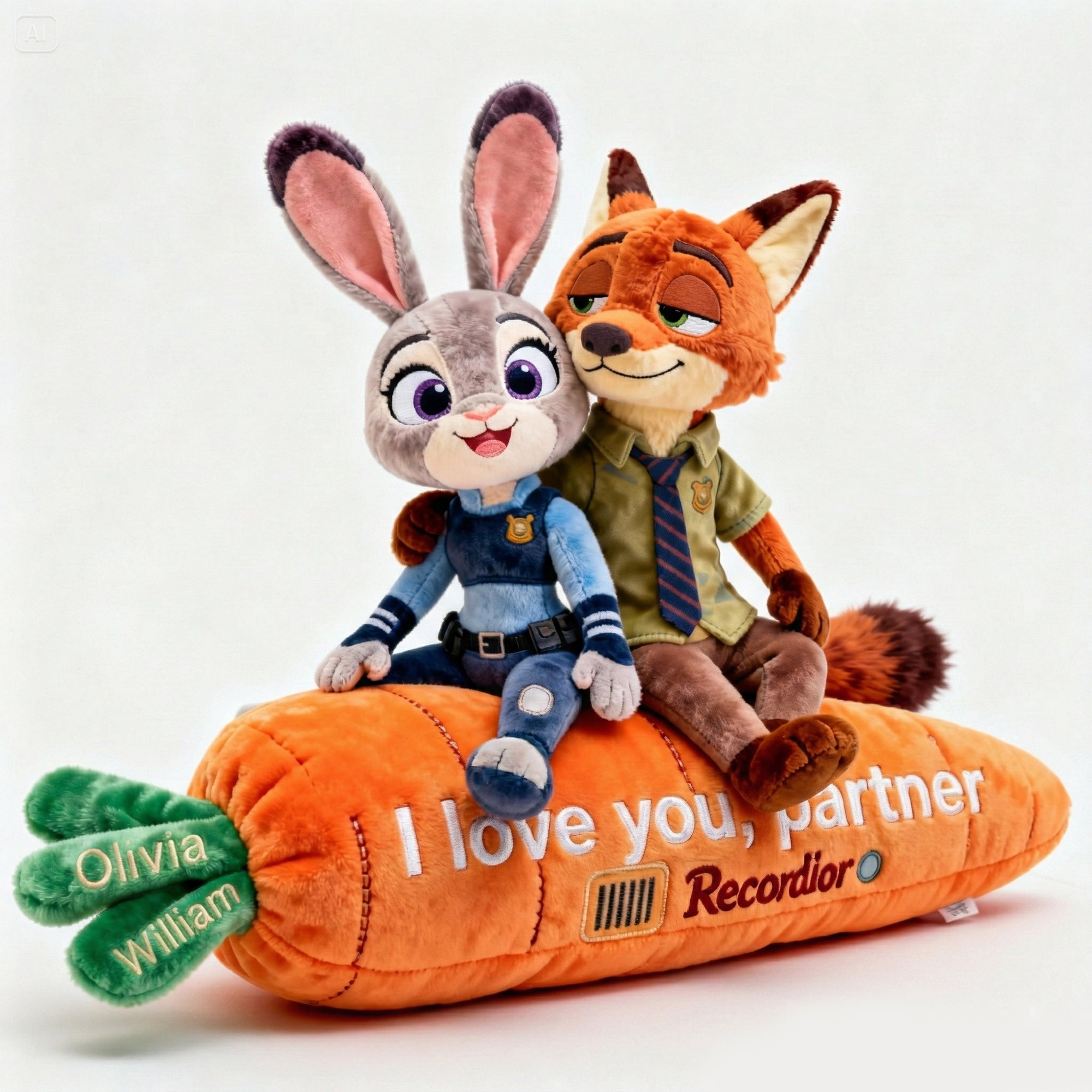 I Love You, Partner - Personalized Couple Pillow Pillow PopCulturePrints