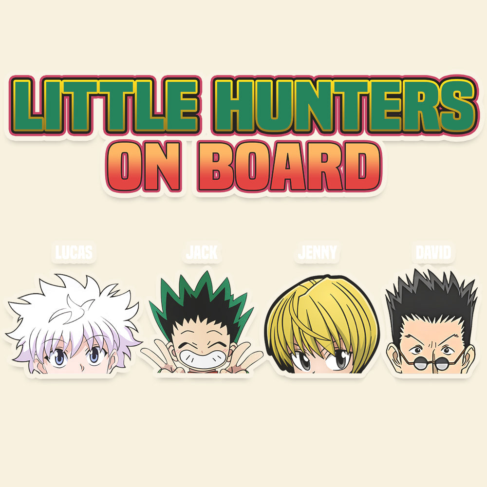Little Hunters On Board Personalized Car Decal Decal Sticker PopCulturePrints