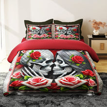 Load image into Gallery viewer, Personalized Skull Couple Quilt Bedding Set Blanket PopCulturePrints
