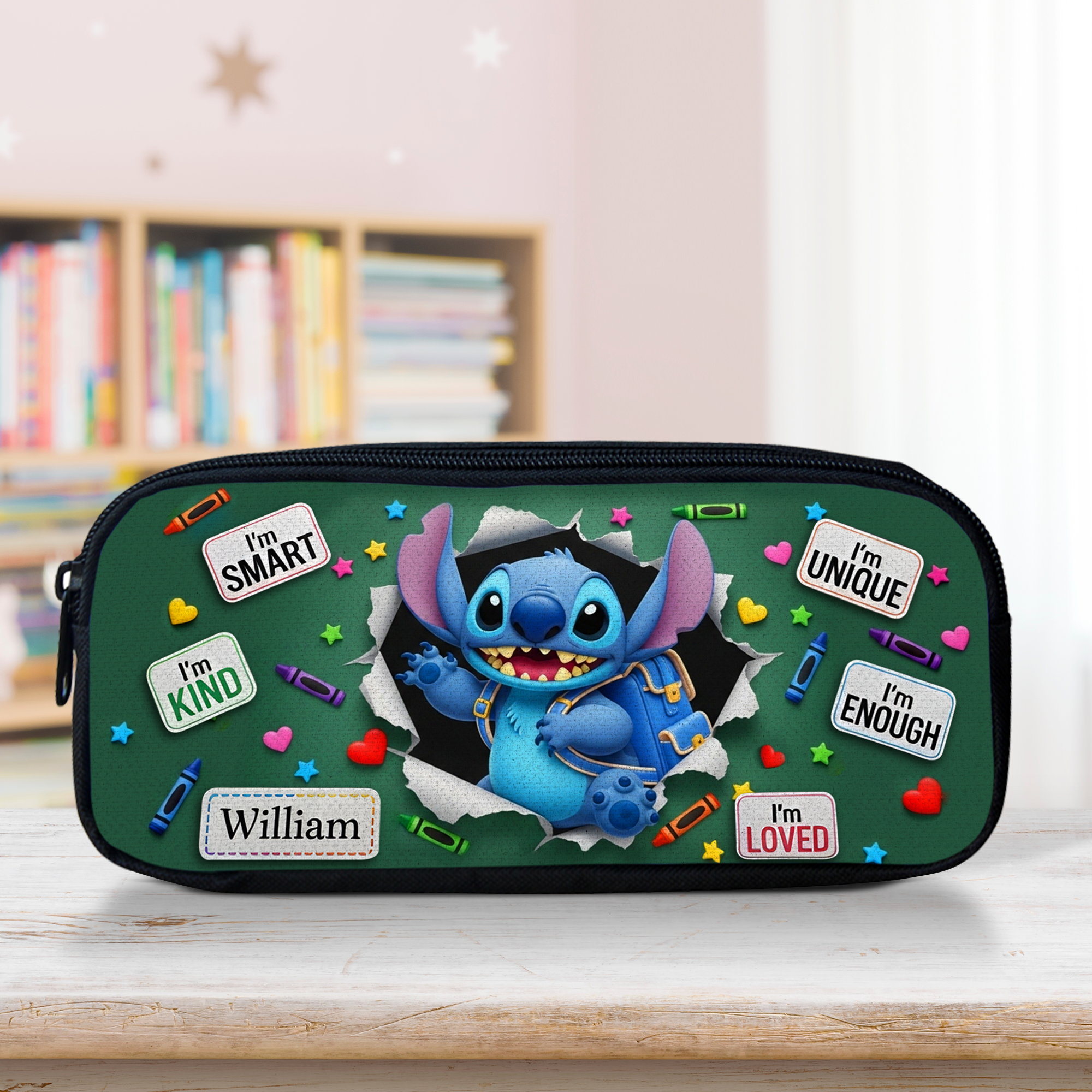 Cute Alien Ready For Class Pencil Case - Personalized Gifts for Kids Pencil Case PopCulturePrints