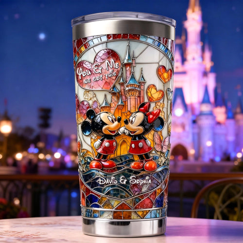 You & Me - Classic Sweetheart Couple Tumbler | Personalized Gift for Couples Tumbler Cup PopCulturePrints