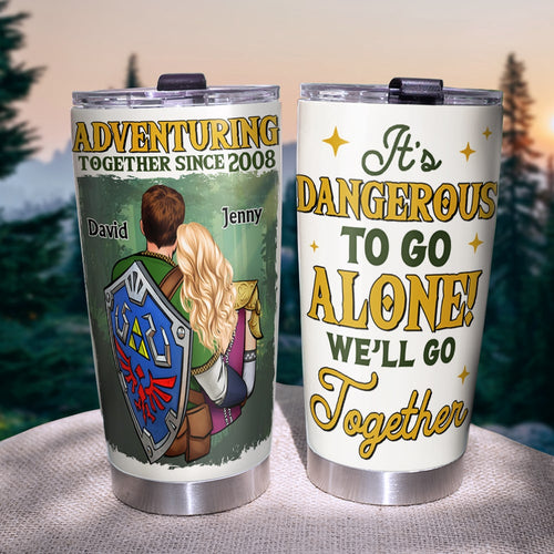 Personalized Adventure Couple Tumbler - Unique Valentine's Day Gifts for Couples Tumbler Cup PopCulturePrints
