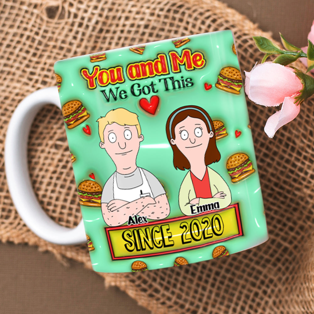 Customizable 3D Mug for Couples - Valentine's Day Gifts & Pop Culture Gift Since 2015 Coffee Mug PopCulturePrints