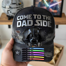 Load image into Gallery viewer, “Join the Dad Side” - Personalized Cosmic Dad Hat - Unique Gift for Dad, Grandpa &amp; Fathers Caps PopCulturePrints
