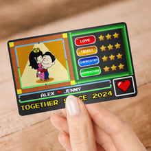 Load image into Gallery viewer, Personalized Love Card for Couples - Unique Aluminum Wallet Insert Wallet Card PopCulturePrints
