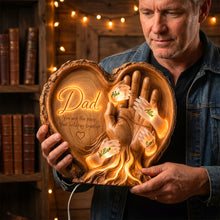 Load image into Gallery viewer, Dad's Heart Pieces Acrylic Light Box - Personalized Gifts for Dad Light Box PopCulturePrints

