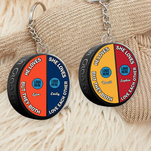 Custom Ice Hockey Keychain - Unique Valentine's Day Gifts for Couples Keychains PopCulturePrints