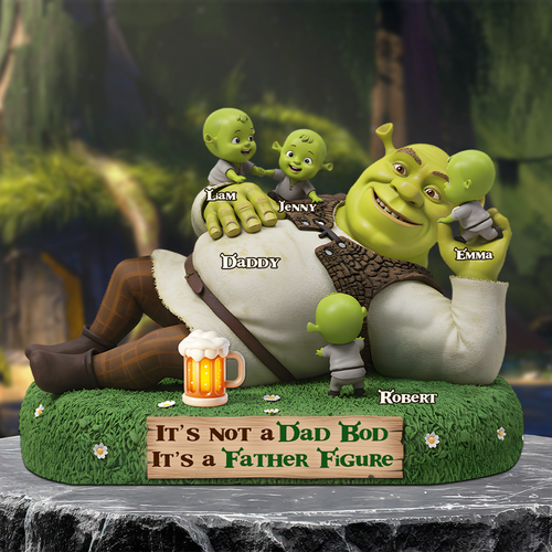 It's Not a Dad Bod, It's a Father Figure - Personalized Green Dad Bod Plaque Shaped Plaques PopCulturePrints