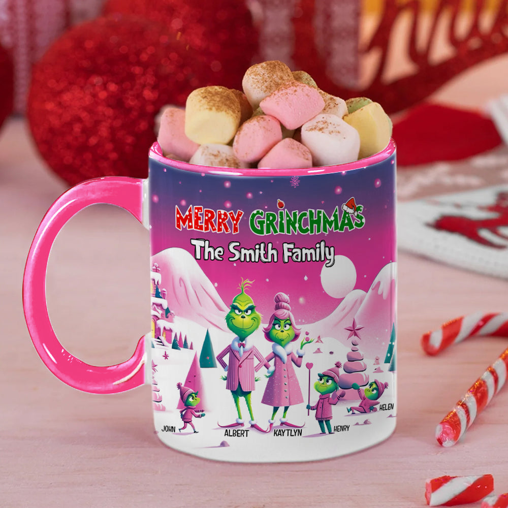 Personalized Grinch Christmas Family Mug