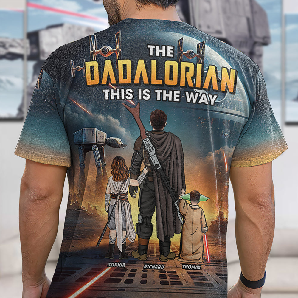 This Is The Way - Personalized Dad Shirt AOP Products PopCulturePrints