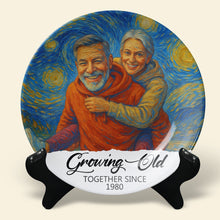 Load image into Gallery viewer, Annoying Each Other Since 1985 - Customizable Round Plate Gift for Couples Ceramic Round Plate PopCulturePrints
