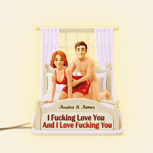 Load image into Gallery viewer, I Fucking Love You - Personalized Playful Couple Light Box Gift Light Box PopCulturePrints
