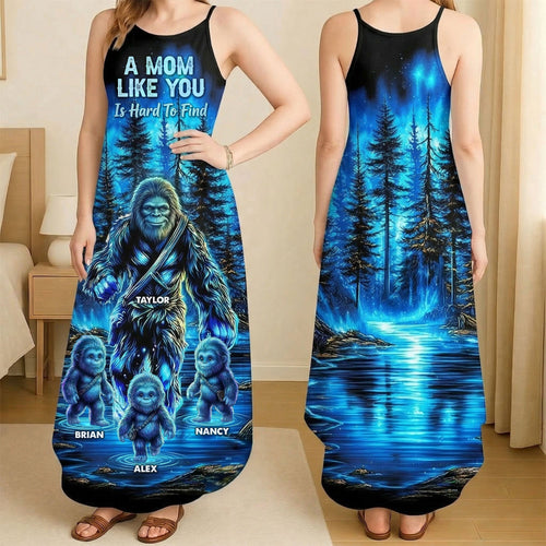 A Mom Like You Is Hard To Find - Aurora Bigfoot Mom Maxi Dress - Personalized Gift for Moms, Grandmas and More Dress PopCulturePrints