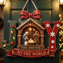 Load image into Gallery viewer, Jesus Joy To The World Acrylic Sign - Personalized Gifts For Christian Christmas Acrylic Sign 01HAQN060826 Acrylic Sign PopCulturePrints

