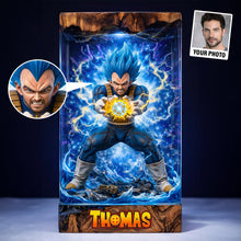 Load image into Gallery viewer, Unleash Your Inner Power: Thunder Power Fighter Shaped Plaque - Personalized Custom Photo Gift Shaped Plaques PopCulturePrints
