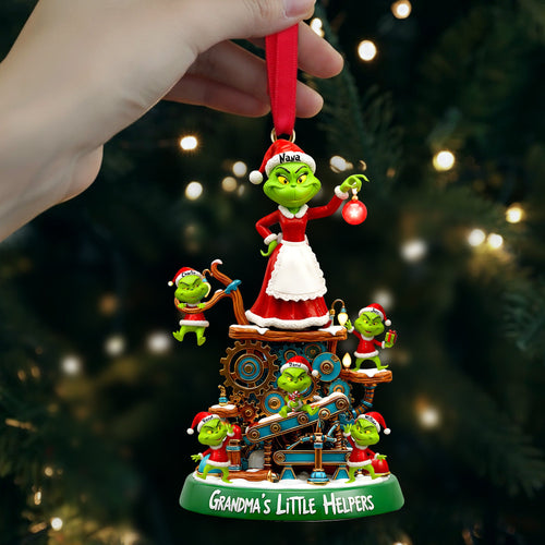“Grandma’s Little Helpers”—A Heartwarming Personalized Ornament for Grandparents Ornament PopCulturePrints