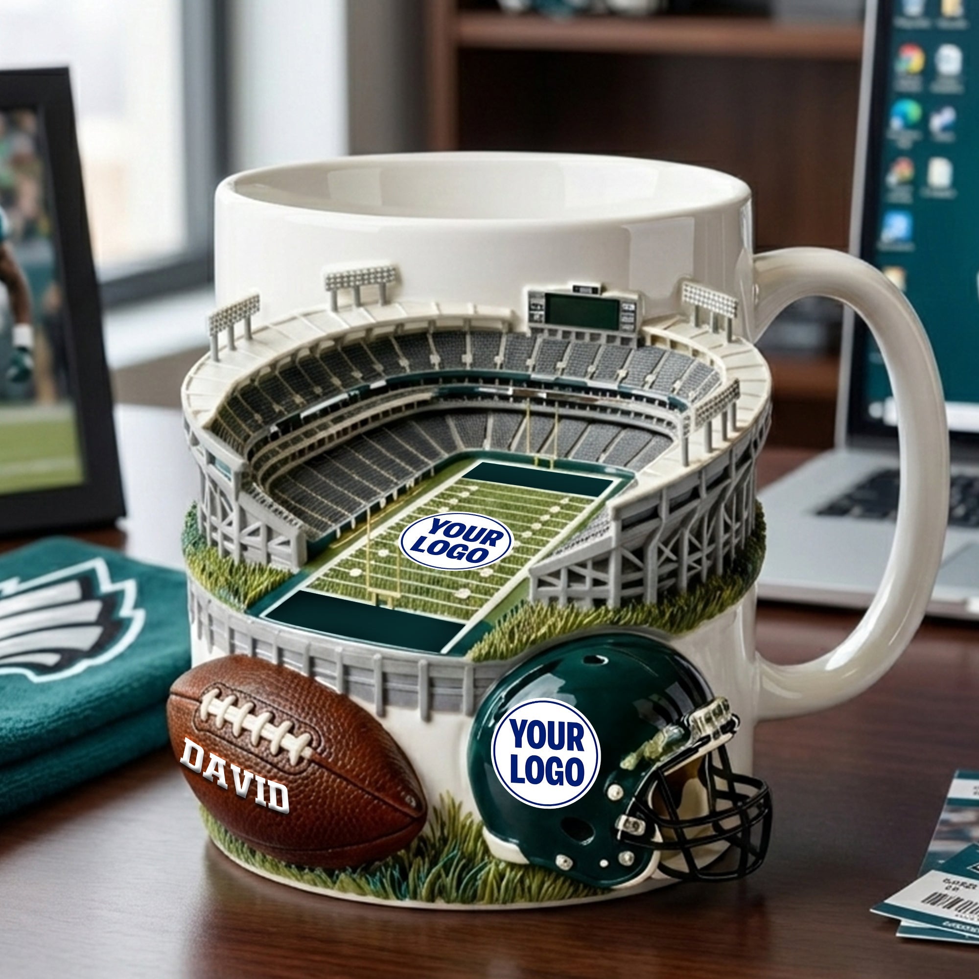 Game Day Stadium Coffee Mug - Personalized Gift for Sport Enthusiasts Coffee Mug PopCulturePrints