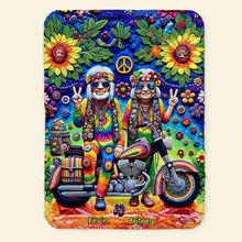 Load image into Gallery viewer, Personalized Hippie Couple Blanket Blanket PopCulturePrints
