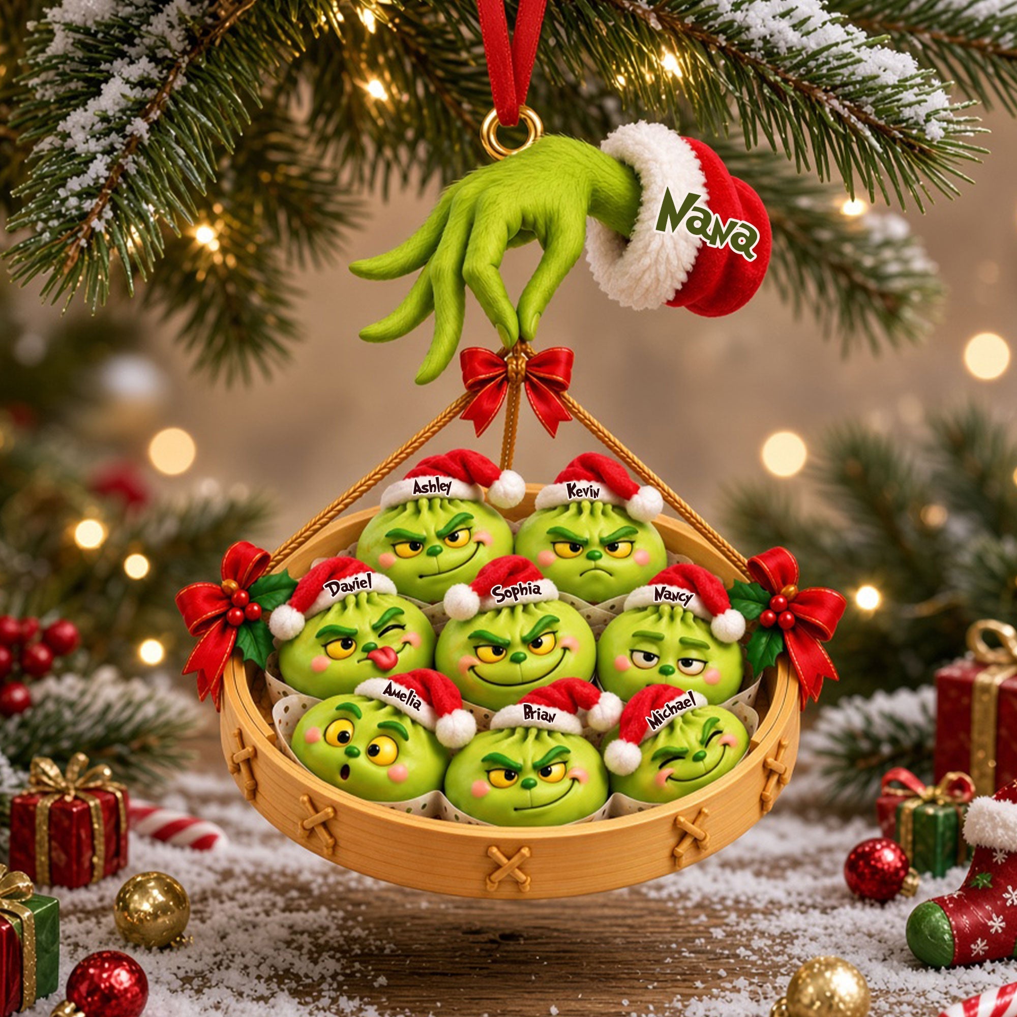 Funny Mischief Dumpling Family Ornament - Personalized Christmas Gifts for Friends and Family Ornament PopCulturePrints