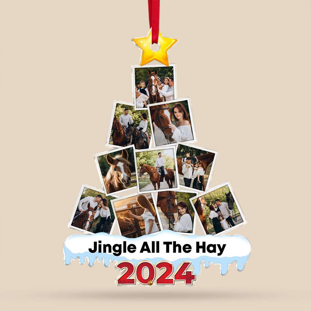 Personalized Horse Photo Acrylic Christmas Ornament 2024 Ornament PopCulturePrints