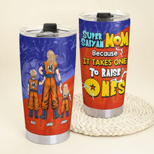 Load image into Gallery viewer, Super Saiyan Mom Personalized Tumbler - Custom Gift for Anime Loving Moms Tumbler Cup PopCulturePrints
