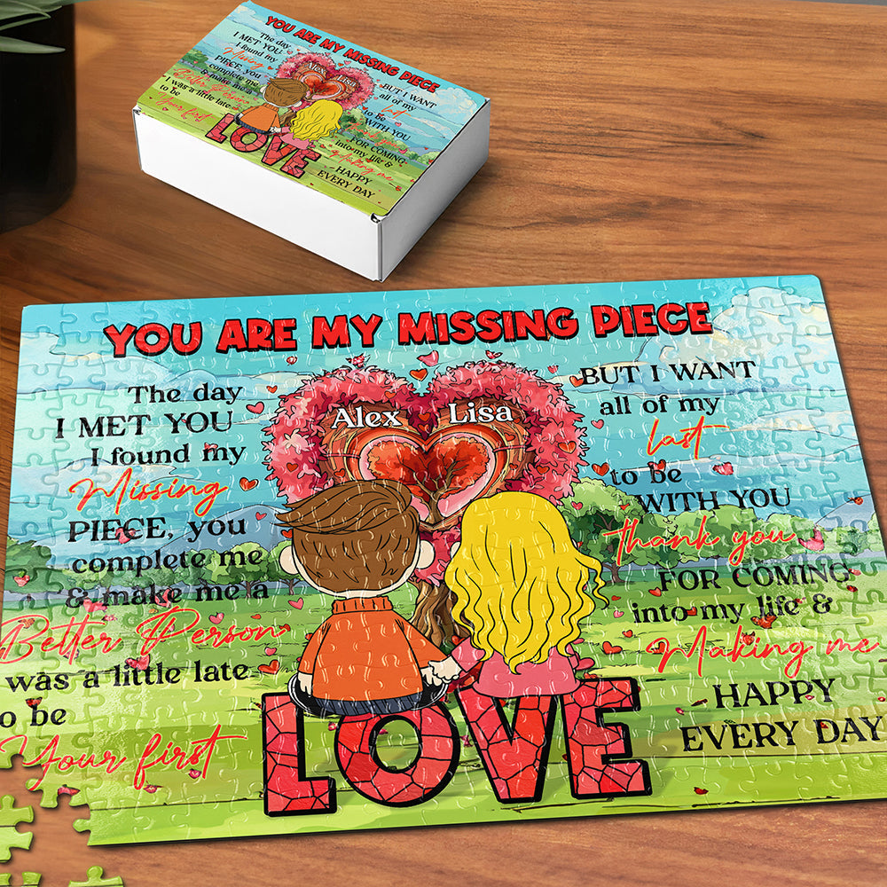 Personalized Couples Jigsaw Puzzle - You Are My Missing Piece Gift Jigsaw Puzzles PopCulturePrints
