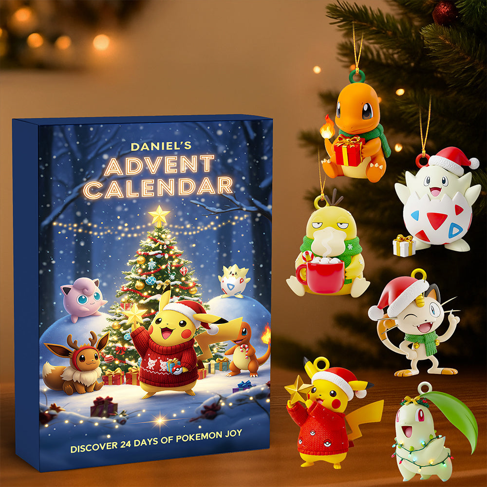 “Unwrap the Magic of Christmas!” - Holiday Fun Advent Calendar Blind Box - Personalized Gift for Pokémon Fans, Kids & Collectors Advent Calendar PopCulturePrints