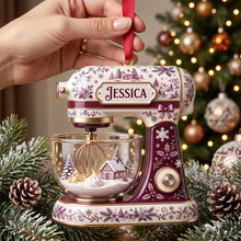 Load image into Gallery viewer, “Whip Up Holiday Joy” - Personalized Baking Mixer Christmas Ornament - Custom Gift for Bakers, Friends, and Family
