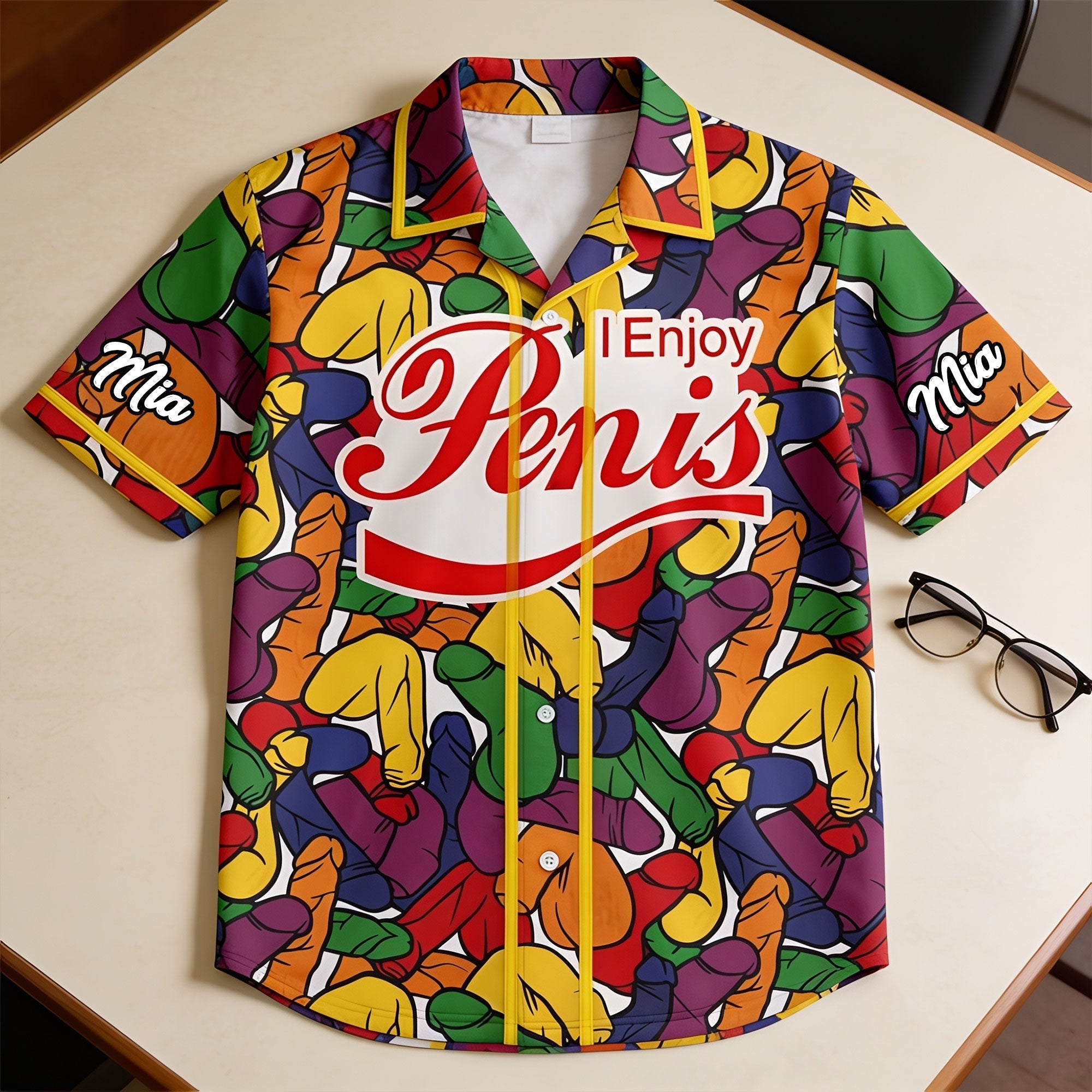 Naughty Penis Baseball Jersey - Personalized Fun Gift for Friends