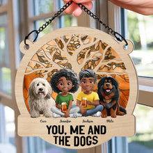Load image into Gallery viewer, You, Me and The Dog - Personalized Window Hanging Suncatcher Ornament Suncatcher Ornament PopCulturePrints
