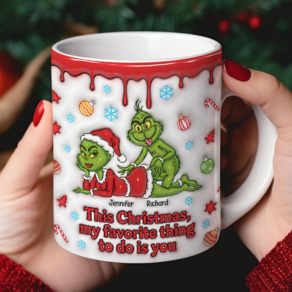Naughty Green Couple Coffee Mug - A Joyful Personalized Gift for Couples Coffee Mug PopCulturePrints