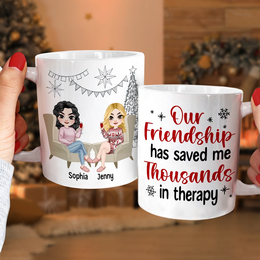 Personalized Best Friend Coffee Mug - Save on Therapy with Friendship Coffee Mug PopCulturePrints