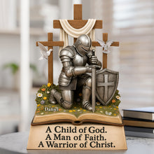 Load image into Gallery viewer, A Child Of God - Personalized Acrylic Plaque for Jesus Lovers Shaped Plaques PopCulturePrints
