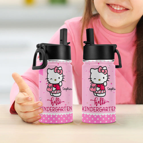 Personalized Cute Cat Kindergarten Tumbler for Kids Tumbler Cup PopCulturePrints