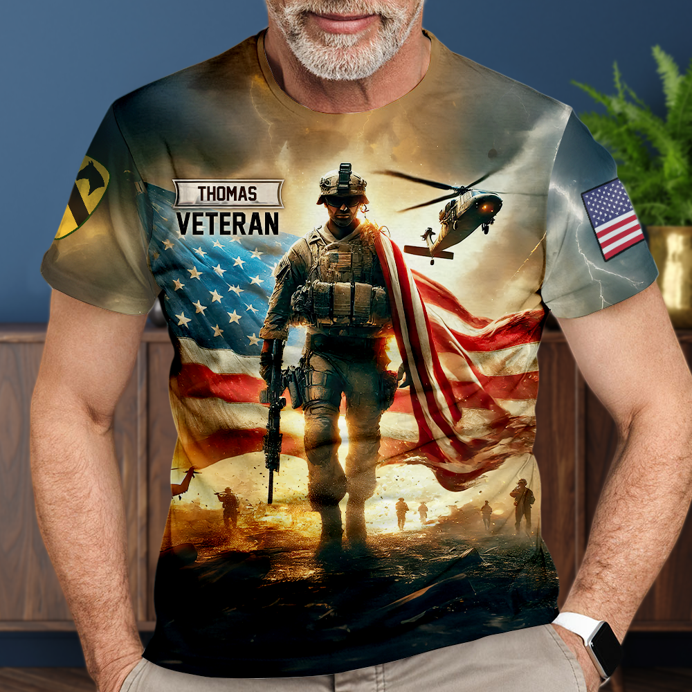 “Honor Their Service” - Custom Veteran 3D Shirt - Personalized Gift for Veterans & Their Loved Ones AOP Products PopCulturePrints