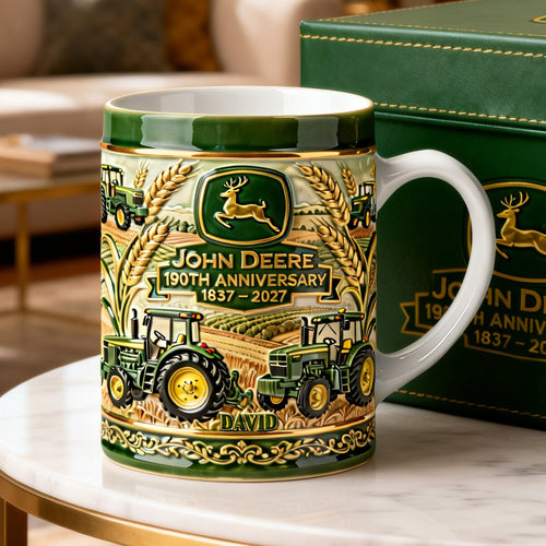 Celebrating 190 Years of Excellence - Personalized John Deere Anniversary Coffee Mug Coffee Mug PopCulturePrints