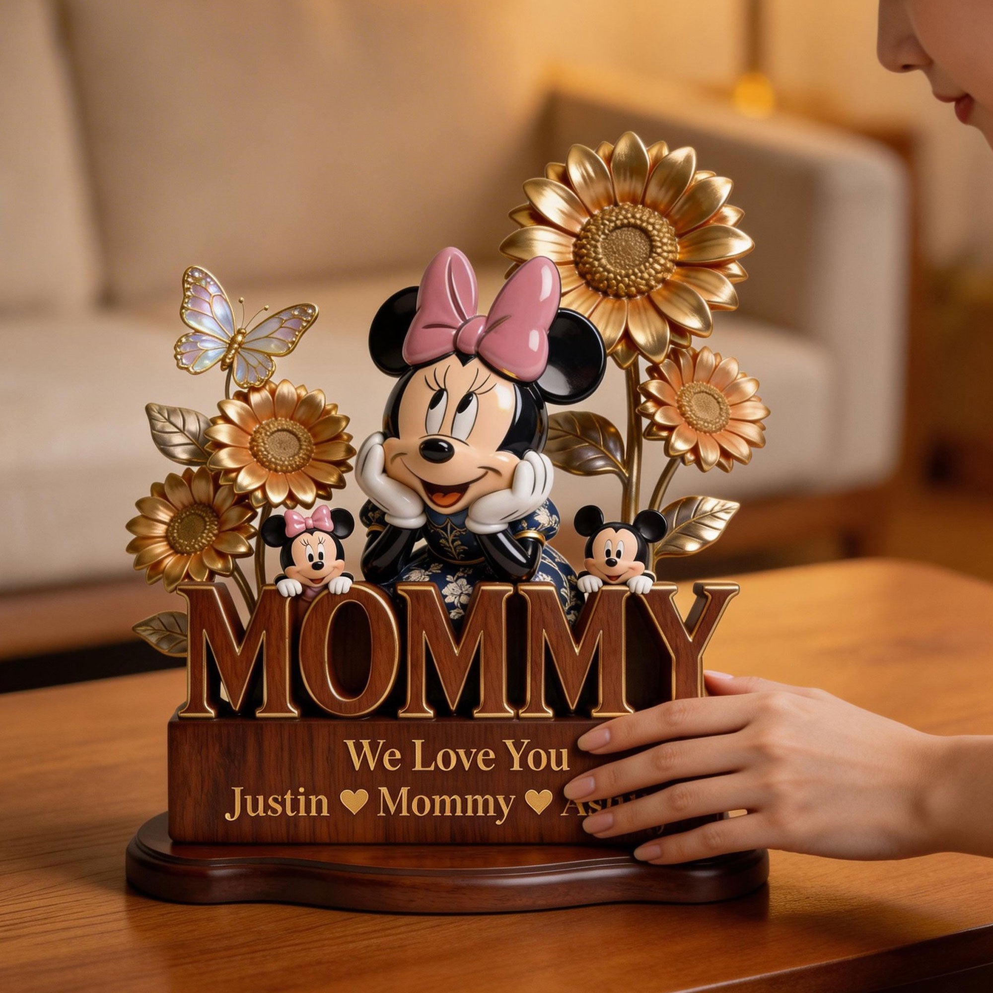 Mommy We Love You - Personalized Acrylic Plaque for Mother's Day Shaped Plaques PopCulturePrints