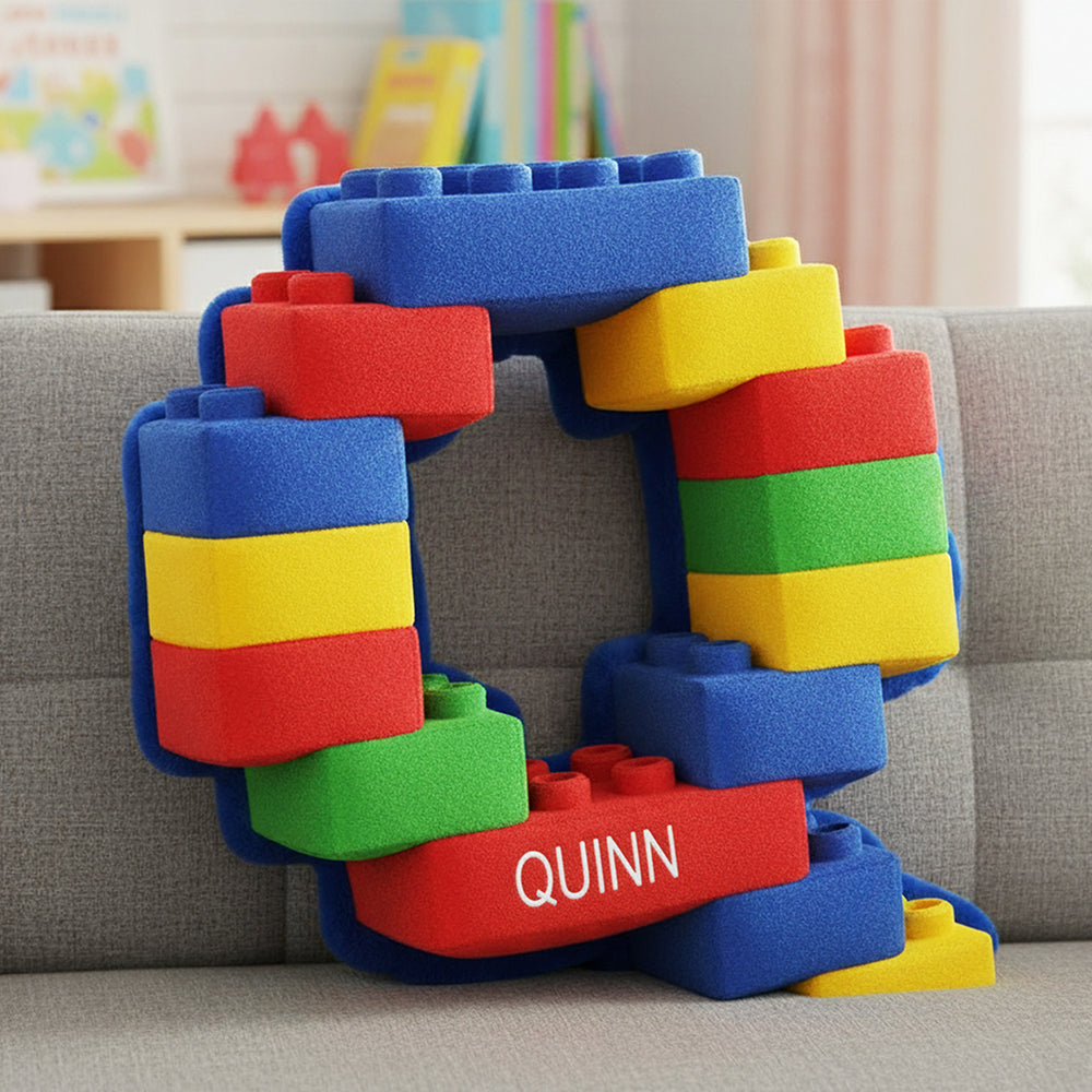 “A Personalized Touch for Every Child!” - Custom Alphabet Shape Pillow - Unique Gift for Kids, Birthdays, and More Pillow PopCulturePrints