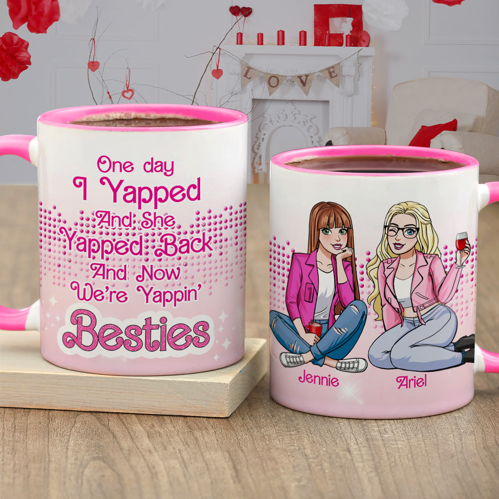 Personalized Best Friends Mug - Yappin' Besties Design