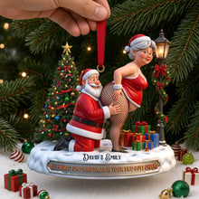 Load image into Gallery viewer, “All I Want for Christmas Is Your Two Butt Cheeks” - Naughty Old Couple Christmas Ornament - Personalized Gifts for Couples Ornament PopCulturePrints
