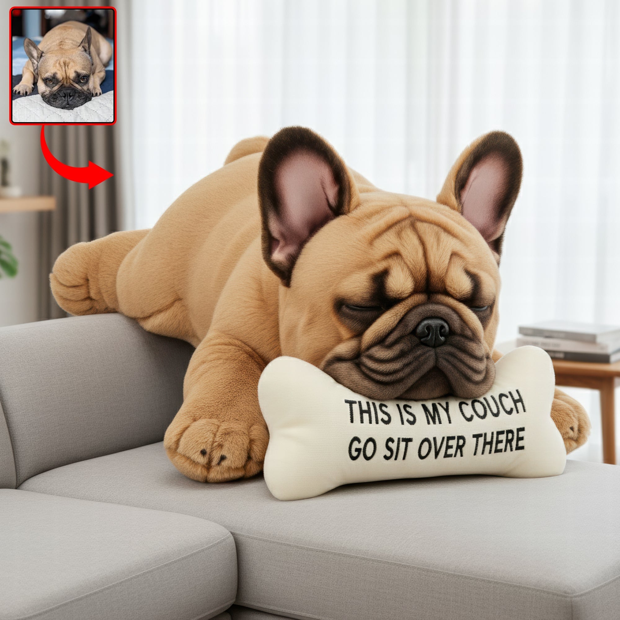 “For the Paws That Hold Our Hearts” - Custom Dog Shaped Pillow - Personalized Gift for Dog Lovers Pillow PopCulturePrints