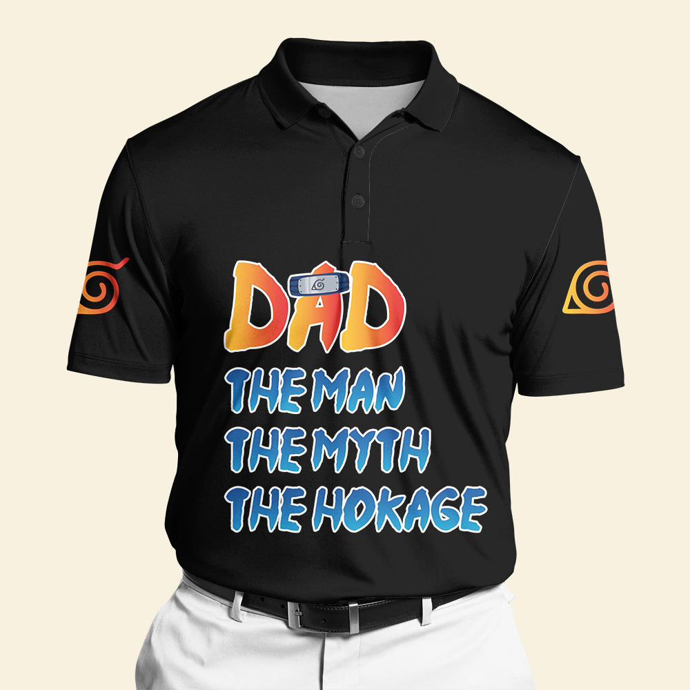 Custom Dad 3D Anime Polo Shirt - Father's Day Gift Polo Shirts PopCulturePrints