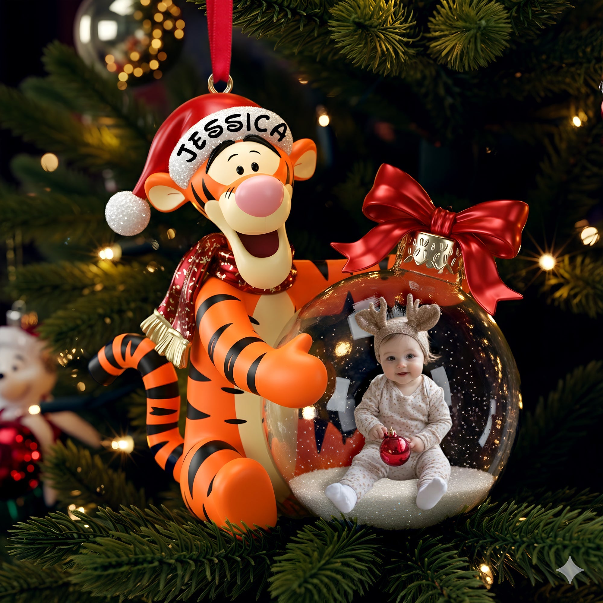 “Celebrate Your Little One’s First Christmas!” - Custom Photo Baby Ornament - Personalized Gift for Babies Ornament PopCulturePrints