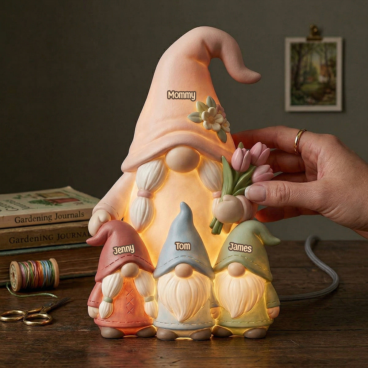 Gnome Mom Light Box: A Heartwarming Personalized Gift for Moms Light Box PopCulturePrints